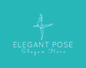 Pose - Minimalist Ballerina Pose logo design