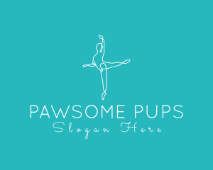 Minimalist Ballerina Pose logo design