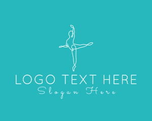 Minimalist Ballerina Pose Logo