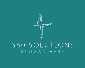 Yoga Ballerina Pose logo design