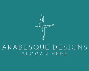 Minimalist Ballerina Pose logo design