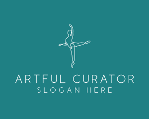 Yoga Ballerina Pose logo design