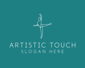 Yoga Ballerina Pose logo design