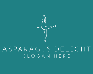 Yoga Ballerina Pose logo design