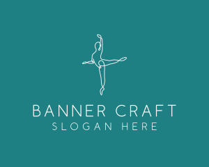 Yoga Ballerina Pose logo design