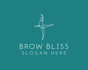 Yoga Ballerina Pose logo design