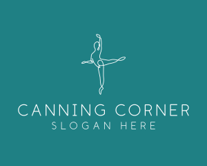 Yoga Ballerina Pose logo design