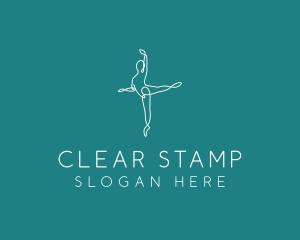 Yoga Ballerina Pose logo design