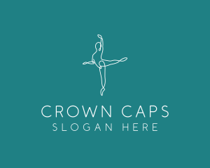 Yoga Ballerina Pose logo design