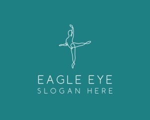 Yoga Ballerina Pose logo design