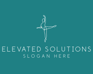 Yoga Ballerina Pose logo design