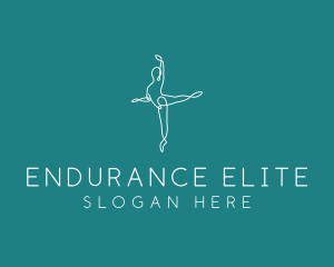 Yoga Ballerina Pose logo design