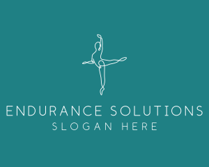 Yoga Ballerina Pose logo design