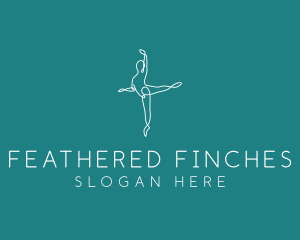 Yoga Ballerina Pose logo design