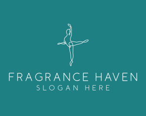 Yoga Ballerina Pose logo design