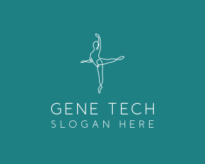 Yoga Ballerina Pose logo design