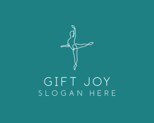 Yoga Ballerina Pose logo design