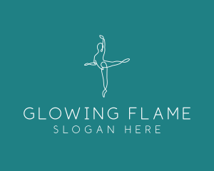 Yoga Ballerina Pose logo design