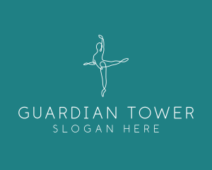 Yoga Ballerina Pose logo design