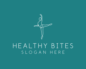 Yoga Ballerina Pose logo design