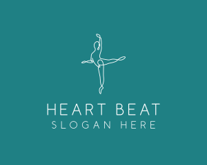 Yoga Ballerina Pose logo design