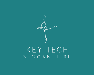 Yoga Ballerina Pose logo design