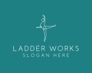 Yoga Ballerina Pose logo design