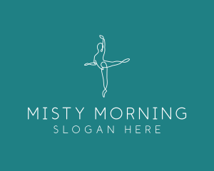 Yoga Ballerina Pose logo design