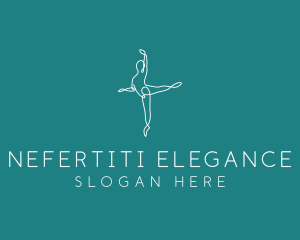 Yoga Ballerina Pose logo design