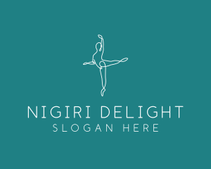 Yoga Ballerina Pose logo design