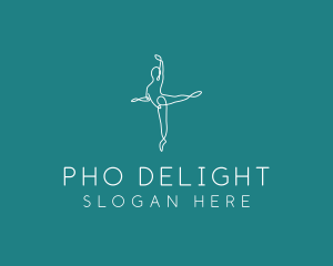 Yoga Ballerina Pose logo design