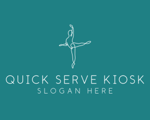 Yoga Ballerina Pose logo design