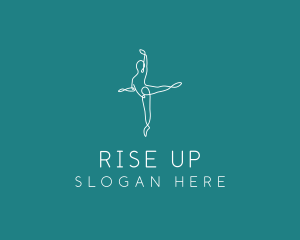 Yoga Ballerina Pose logo design