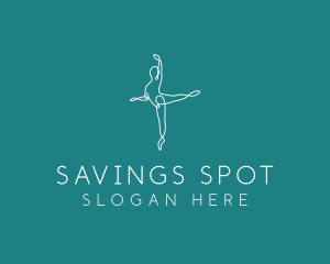 Yoga Ballerina Pose logo design