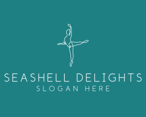 Yoga Ballerina Pose logo design