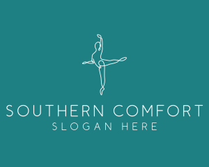 Yoga Ballerina Pose logo design