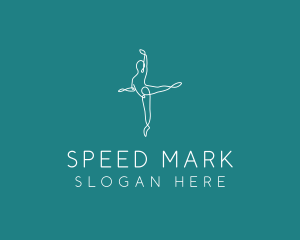 Yoga Ballerina Pose logo design