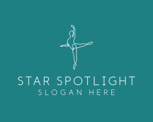 Yoga Ballerina Pose logo design