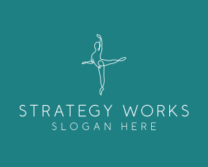 Yoga Ballerina Pose logo design