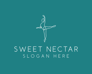 Yoga Ballerina Pose logo design