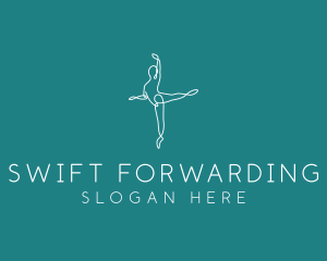 Yoga Ballerina Pose logo design