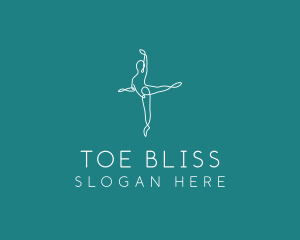 Yoga Ballerina Pose logo design