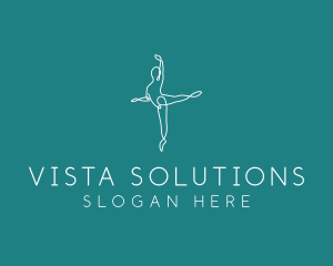 Yoga Ballerina Pose logo design