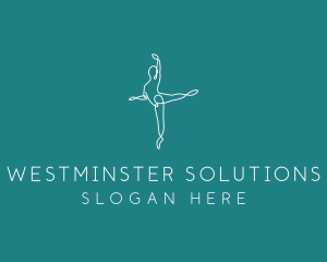 Yoga Ballerina Pose logo design