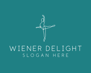 Yoga Ballerina Pose logo design