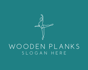 Yoga Ballerina Pose logo design