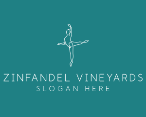 Yoga Ballerina Pose logo design