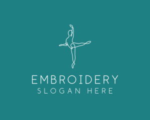 Yoga Ballerina Pose logo design