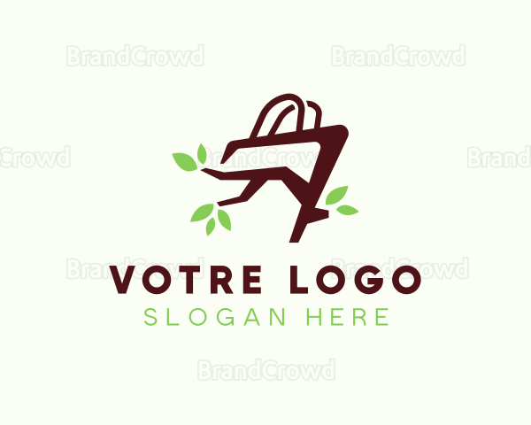 Organic Tree Shopping Bag Logo