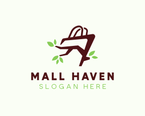 Organic Tree Shopping Bag logo design